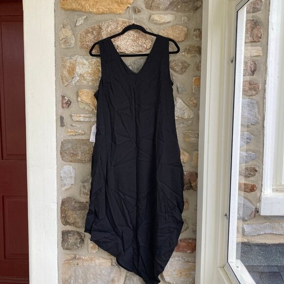 NWT Iconic Cooling Cupro Geneva V Tank Dress Black Small (14-16) $188 - Picture 8 of 12